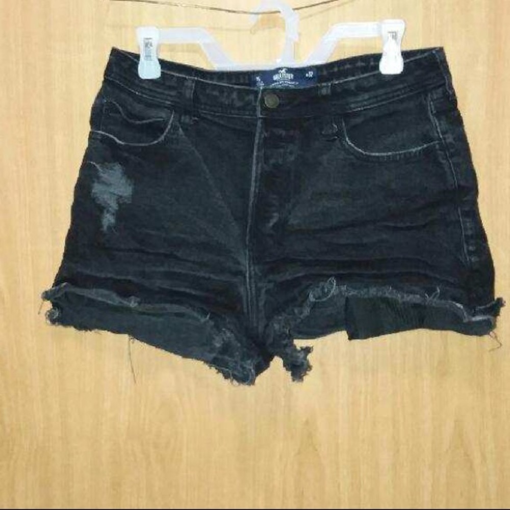 black jean ultra high rise shorts